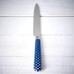 BISTRO Nůž puntík - modrá/bílá
