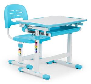 OneConcept Tommi dětský psací stůl, dvoudílná sada, stůl, židle, výškově nastavitelné