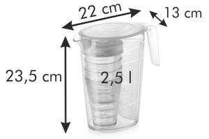 TESCOMA džbán myDRINK 2,5 l, 4 poháry s víčkem