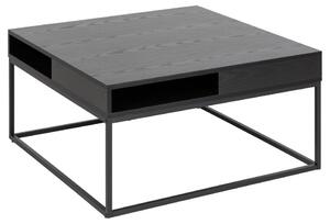 Actona Černý jasanový konferenční stolek Valabar, 80x80x40 cm