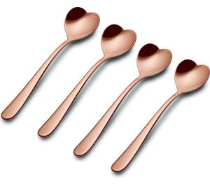 Alessi designové kávové lžičky Big Love Set 4 ks, růžové zlato