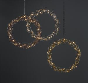 Star Trading, Závěsný svítící LED věnec Curly Dewdrops 45 cm