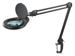 LED Stolní lampa s lupou LED/9W/230V černá