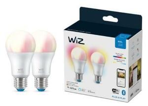 WiZ SET 2x LED žárovka E27 A60 8W (60W) 806lm 2200-6500K RGB IP20, stmívatelná