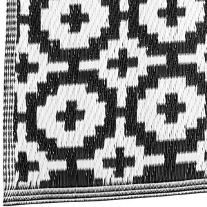 COLOUR CLASH Venkovní koberec mozaika 180 x 120 cm - černá/bílá
