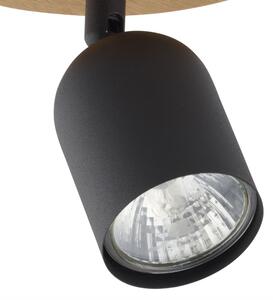 TK LIGHTING Bodové svítidlo - TOP 3290, Ø 15,5 cm, 230V/10W/1xGU10, černá/borovice