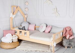 Vingo Dětská domečková postel - masiv, 90 x 200 cm