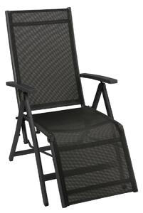 Doppler ACTIVE - relaxační křeslo polohovací černostříbrné