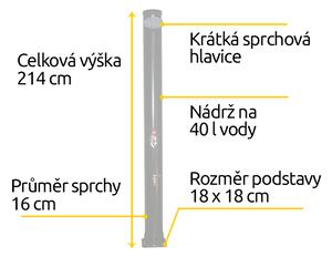 Hawaj solární sprcha Alu 40L černá