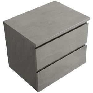 Koupelnová skříňka Carole + deska pod umyvadlo Navira Pro - 36 mm - betonově šedá - 70x51,6x46 cm