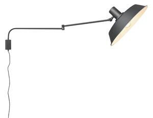 Trio 200300132 nástěnná lampa Bolder 1x40W | E27 - kabelový spínač, nastavitelné rameno, černá