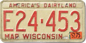 Americká SPZ Wisconsin Dairyland E24-453