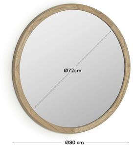 Dřevěné závěsné zrcadlo Kave Home Alum 80 cm