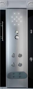 D‘Eluxe hydromasážní Sprchový Box GU17N1722 173x85x222cm, posuvné dveře, grafitové sklo, 5mm