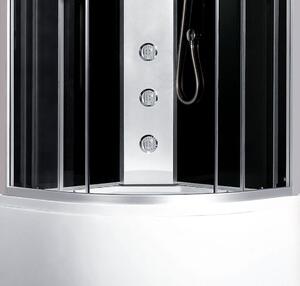 D‘Eluxe hydromasážní Sprchový Box PN14K8821 80x80x214cm, posuvné dveře, čiré sklo, 4mm