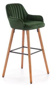 Barová židle H-93 Halmar Tmavě zelená