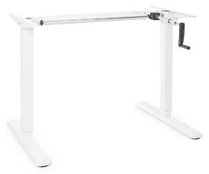 OneConcept Multidesk, výškově nastavitelný psací stůl, manuální, 73–123 cm, bílý