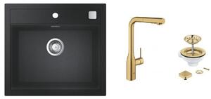 Sada kuchyňská baterie Grohe Essence 30270GN0, granitový dřez Grohe K700 31651AP0, 40400GN0