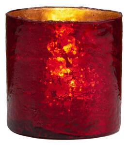 DELIGHT Skleněný votivní svícen 10 cm - červená