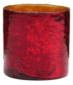 DELIGHT Skleněný votivní svícen 10 cm - červená