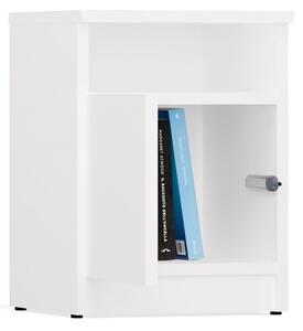 TP Living Noční stolek Galax 1D 30 cm bílý