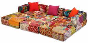 3místný modulární pouf patchwork textil