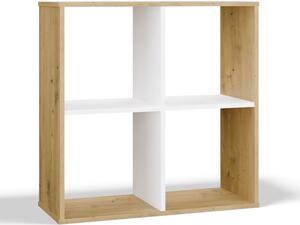 TP Living Regál Malax 2x2 74 cm dub Artisan/bílý
