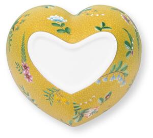 Pip Studio La Majorelle malá zapékací miska ve tvaru srdce, žlutá (Zapékací miska 16x14.5x6cm)