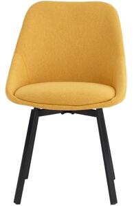 Žlutá látková jídelní židle Somcasa Amelie