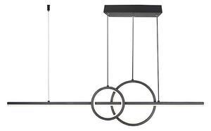 LED Lustr na lanku LED/15W/230V 4000K 80 cm černá
