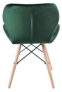 TZB Čalouněná židle MURET VELVET - tmavě zelená
