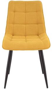 Žlutá látková jídelní židle Somcasa Muriel