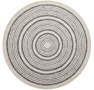 Diamond Carpets India, Ručně vázaný kusový koberec Soma SM04 Silver Black kruh, 120x120 (průměr) kruh, béžová, chodba / předsíň
