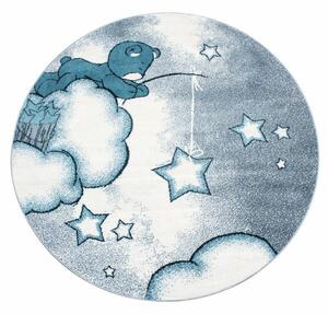 Ayyildiz, Dětský kusový koberec Kids 580 blue kruh, 120x120 (průměr) kruh, modrá, dětský pokoj