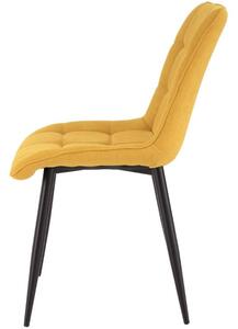 Žlutá látková jídelní židle Somcasa Muriel