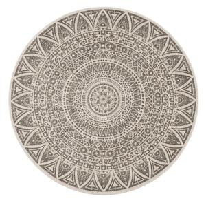MK Original: Produkty s rodokmenem, Kusový koberec Mujkoberec Original Nora 104160 Grey Creme kruh – na ven i na doma, 140x140 (průměr) kruh, šedá, chodba / předsíň
