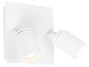 Moderní koupelnové bodové bílé čtvercové 2-světlo IP44 - Ducha