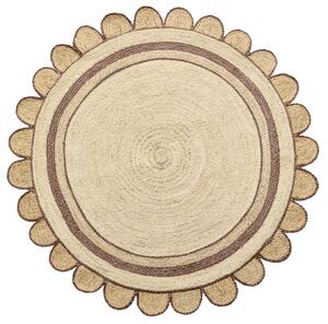 Diamond Carpets India, Ručně vázaný kusový koberec Nora J 30 Natural kruh, 120x120 (průměr) kruh, béžová, chodba / předsíň