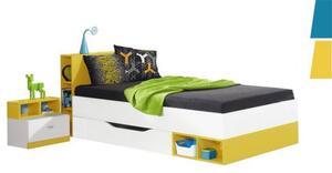 MBR, SHINE SH18 dětská postel, modrá/žlutá