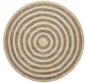 Diamond Carpets India, Ručně vázaný kusový koberec Aurea SM 05 Natural Black kruh, 120x120 (průměr) kruh, béžová, chodba / předsíň