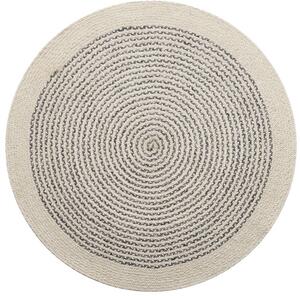 Diamond Carpets India, Ručně vázaný kusový koberec Orba J-49 Natural kruh, 120x120 (průměr) kruh, bílá, chodba / předsíň