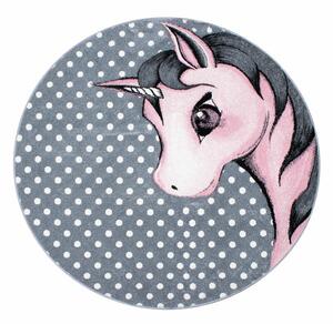 Ayyildiz, Dětský kusový koberec Kids 590 pink kruh, 120x120 (průměr) kruh, růžová, dětský pokoj