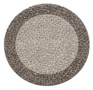 Ayyildiz, Kusový koberec Life Shaggy 1503 taupe kruh, 160x160 (průměr) kruh, hnědá, ložnice