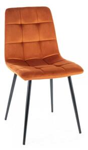 Jídelní židle Mila Velvet, oranžová