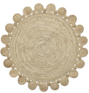 Diamond Carpets India, Ručně vázaný kusový koberec Hesper J-15 Natural kruh, 120x120 (průměr) kruh, béžová, chodba / předsíň