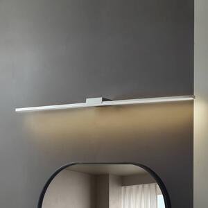 Lucande LED zrcadlová lampa Kivana, chrom, kov, 120 cm, IP44, Chrom / stříbro, Koupelna, Hliník, Moderní