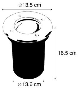 Moderní broušená bodová ocel 13,5 cm IP67 - základní kulatá