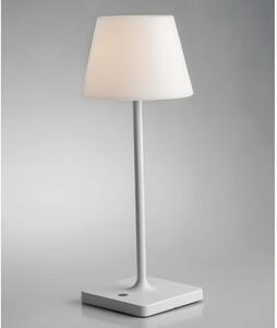 FANEUROPE FAN EUROPE Nabíjecí venkovní stolní svítidlo JAMMIN bílá, kov, LED 2,2 W, 60 lm, 3000 K, stmívatelné, IP54, 39 x 15 cm