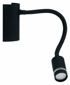 FANEUROPE FAN EUROPE Nástěnné LED svítidlo KEPLER černá, 3 W, 220 lm, 3000 K, 32 x 6 x 9 cm