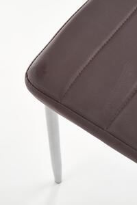 Jídelní židle PIETRE – kov, ekokůže, více barev tmavě hnědá